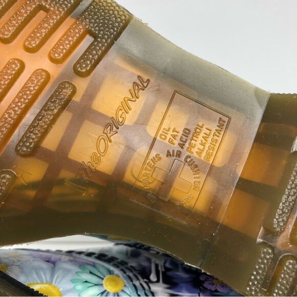 NIB Dr Martens 1460 Paint Slick Slime Floral Lace Up Ankle Boots Women’s 6 Shoes - Picture 11 of 13